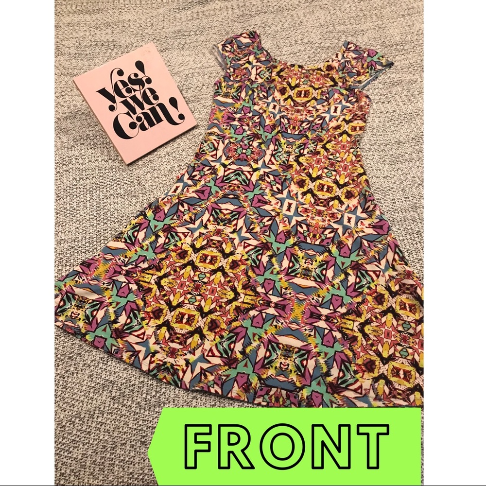 Xhilaration stretch cap sleeve cutout skater dress